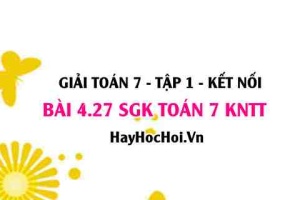 Bài 4.27 SGK Toán 7 tập 1 Kết nối tri thức